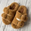 Neue Frau Echt Wolle Slipper Plüsch Warme Wohnungen Hausschuhe Plaform Schuhe Flip-Flops frauen Sandalen Sommer 2025, Designer Schuhe 4