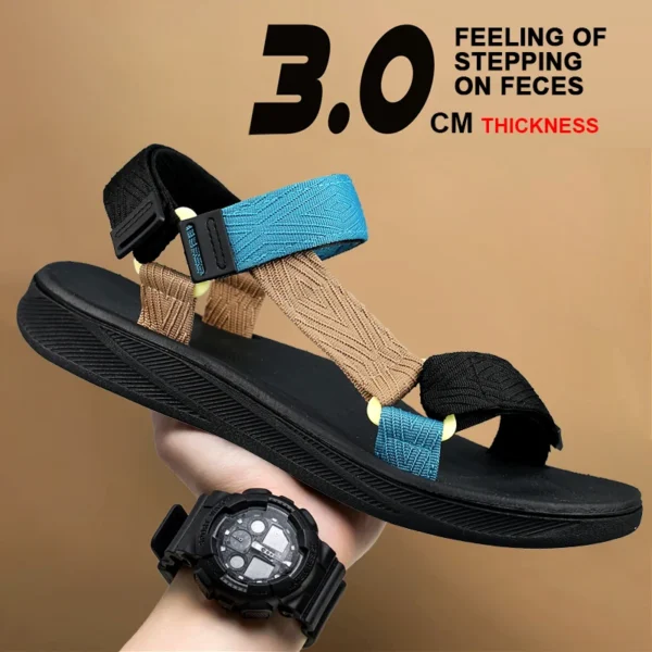 Sommer Outdoor Wade Sandalen Mann Arch Support Yoga Matte Einlegesohle Gladiator Offene Strand Hausschuhe Rutschfeste Langlebige Flache Männer Schuh 2