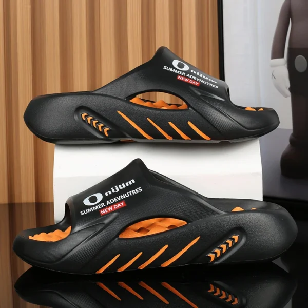 Männer Hausschuhe Sommer Neue 2025, Rutschen Sandalen EVA Weiche sohle Unisex Männer Frauen Familie Indoor Outdoor Walking Strand Schuhe jungen Mädchen 4