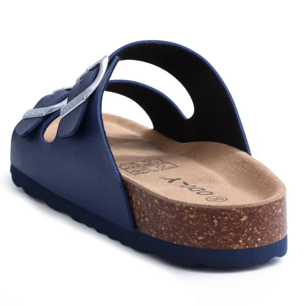 Kidmi Herren-Sandalen mit Korkfußbett, Slip-On-Sandalen, Damen-Kork-Sandalen, rutschfeste Strandsandalen, weiblich, verstellbare Schnallen-Slides 5