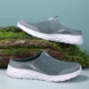 MAEDEF Halbe Hausschuhe Outdoor Hochwertige Anti-Rutsch-Herren-Freizeitschuhe Mesh Atmungsaktive weiche bequeme Hausschuhe mit flachem Boden