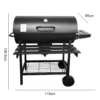 BBQ Grill Outdoor Holzkohlegrill mit Thermometer Grillofen mit Rädern Camping Picknick Grillwerkzeug 6