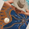 Australische Ureinwohner Kunst Handtuch Mikro faser Strand tuch saugfähig schnell trocknen weichen Yoga Schwimmbad Bergsteigen Handtuch 4