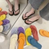 Paar Strand Sandalen Sommer Flip-Flops für Frauen Nette Candy Farbe Indoor Flache Schuhe Männer Strand Hausschuhe Nicht-slip weiche Sohle