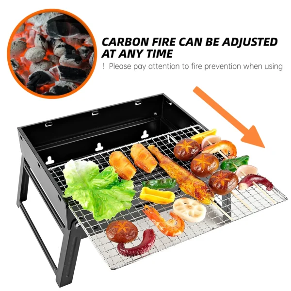 BBQ Holzkohlegrill Reisegrill Minigrill Tischgrill Picknick Campinggrill 4