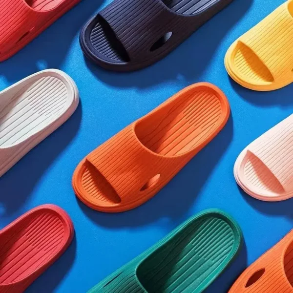 Sommer Unisex Hausschuhe Frauen Einfarbig Eva Indoor Bad Dicke Plattform Männer Anti Slip Weiche Hause Flip-Flops Komfort Strand Sandalen 3
