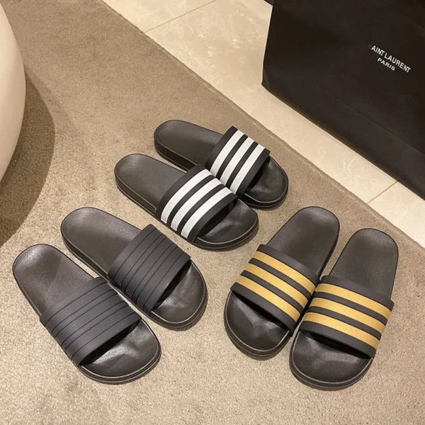 2024 mode Männer frauen Sandalen Streifen Pool Hausschuhe Schuhe Paar Große Größe Sommer Outdoor Strand Schuhe Korea Badezimmer sandalen 6