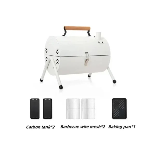 Tragbare Holzkohle grill Tischplatte im Freien Grill Raucher kleiner Grill für das Kochen im Freien Garten Camping Picknick Strand
