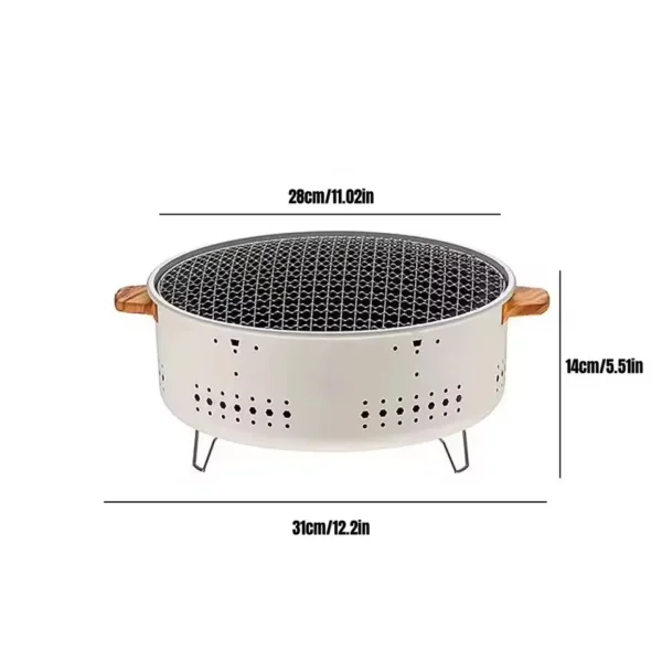 Multifunktionaler koreanischer Grill, tragbarer Holzkohleofen zum Kochen von Tee und Fleisch im Freien zu Hause 6