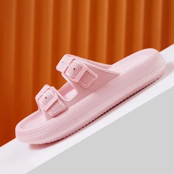 Dicke Plattform-Wolken-Hausschuhe für Damen, modische Schnalle, weiche Sohle, Kissen, Rutschen, Sandalen, Damen, 2023, Sommer, Strand, rutschfeste Flip-Flops 5
