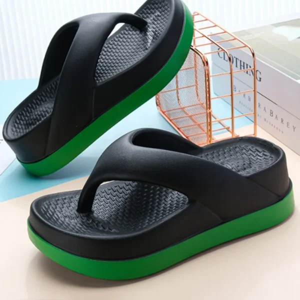 Damen-Flip-Flops, beliebtes Design, Schuhe, 2024, Trend, lässige Plateau-Sandalen, rutschfeste Outdoor-Hausschuhe, einzigartige Funktionen, flache Sandalen 3