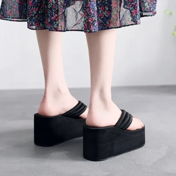 Frauen Mode Hausschuhe Super High Heels Strand Flip-Flops Weiche EVA Sommer Schuhe Frau Plattform Rutschen 11CM Damen Sandalen SH07021 5