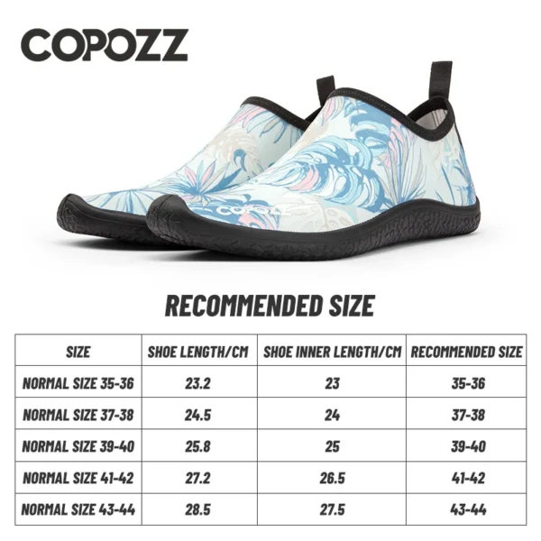 COPOZZ Unisex-Schwimmwasserschuhe, rutschfeste, atmungsaktive Turnschuhe, Herren und Damen, Tauchen, Strandschuhe, Waten, Barfußschuhe, Aquaschuhe 6