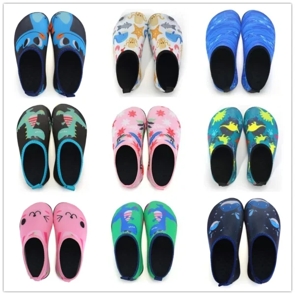 Kinder Wasser Strand Schuhe Schwimmen Barfuß Mädchen Schnell Trocknende Aqua Schuhe Junge Farbe Licht Weiche Slipper Schnorcheln Schwimmen Socken 5