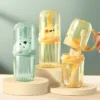 Reise-Mundwasserbecher, Bürstenbecher, Zahnbürste, Zahnbürstenbecher, KINDER-Set, tragbare Wasch- und Zahnpasta-Aufbewahrung zu Hause 5