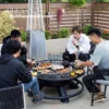 Outdoor BBQ Grill Haushalt Hof Holzkohle Grill Camping Holzofen Lagerfeuer Herd Multifunktionale Grill Tisch 2