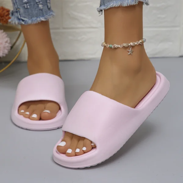 Weiche Sohle Eva Hause Hausschuhe Frauen Indoor Stumm Rutschfeste Badezimmer Rutschen Frau Leichte Sommer Strand Flip-Flops Flache Sandalen 3