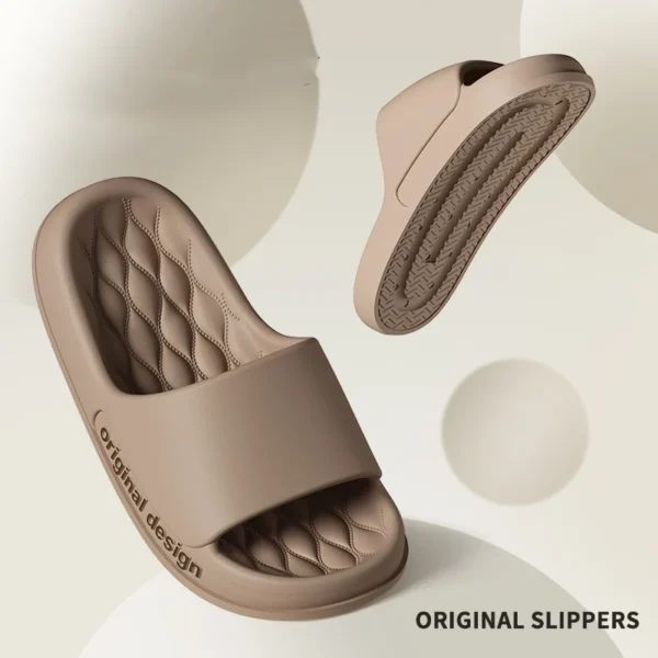 Gacimy Summer New Slippers For Men Women Outdoor Non-slip Beach Sandals Soft Comfortable EVA Platform Slippers Home Bath Slides 4