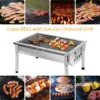 Picknickgrill Edelstahl Holzkohlegrill Kleiner Grill Portable Campinggrill Abnehmbare BBQ Grills für Outdoor Garten Party usw. ( 3
