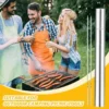 Metallspieße zum Grillen von Kabobs, 40-teilige 13,5-Zoll-Kabob-Spieße, flacher Grillspieß, wiederverwendbares Set mit tragbarem Aufbewahrungsrohr 6