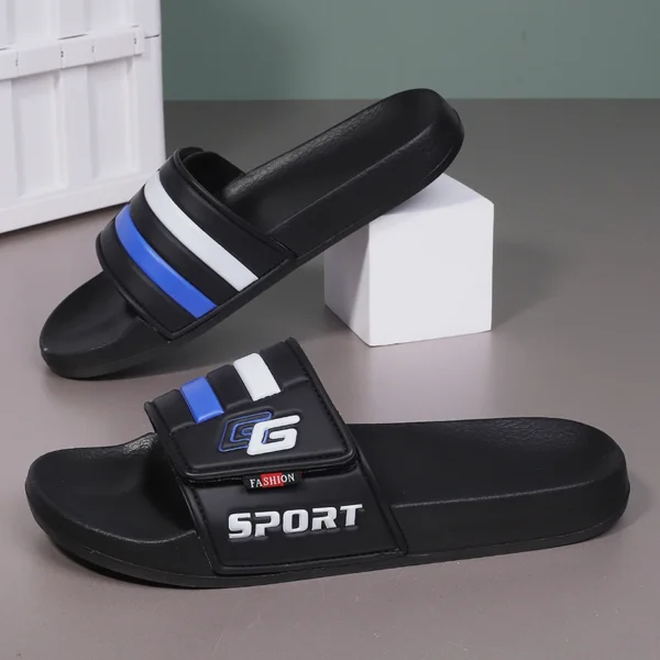 Neue Herren Hausschuhe Klettverschluss Slipper Leichte Slide Sommer Strand Schuh Weiche Pantoletten Slide Flip Männer Große Größe Sandale Casual Clog