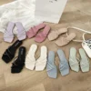 Schuhe für Frauen Plus Größe 35-43 Sommer Frauen Außerhalb Flache Hausschuhe Flip-Flops Casual Candy Farbe Sandalen Zapatos de Mujer 3