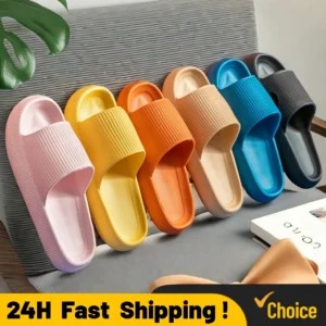 Plattform dicke Badezimmer Hausschuhe Frauen Cloud Hausschuhe Mode weiche Sohle Eva Indoor Sandalen rutsch feste Flip Flop Männer Hausschuhe