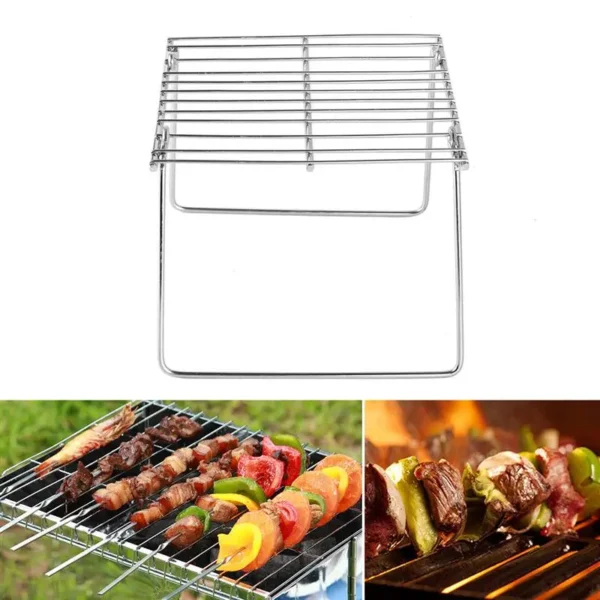 Edelstahl BBQ Rack Mini Faltbare Grill Grill Einfache Grill Rack Außen Grill Grill (Größe 2) 4