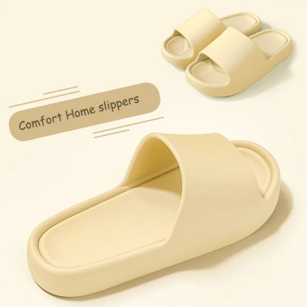 Dicke Plattform-Kissen-Hausschuhe für Damen, leicht, weiche Sohle, Wolkenrutschen, Damen, 2024, Sommer, rutschfeste Strandsandalen, Eva-Flip-Flops 6