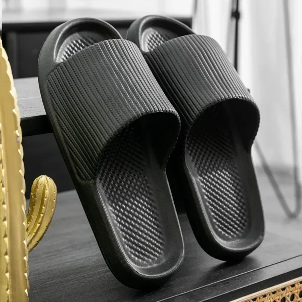 Modische Herren- und Damensandalen, rutschfest, verschleißfest, EVA, dicke Sohle, bequeme Hausschuhe, Badezimmer, Bade-Flip-Flops 5