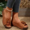 Sommer Frau Sandalen Schuhe Mode Keil Wanderschuhe Retro frauen Sandalen Slip Auf Atmungsaktive Schuhe Alias Mujer Weibliche 2