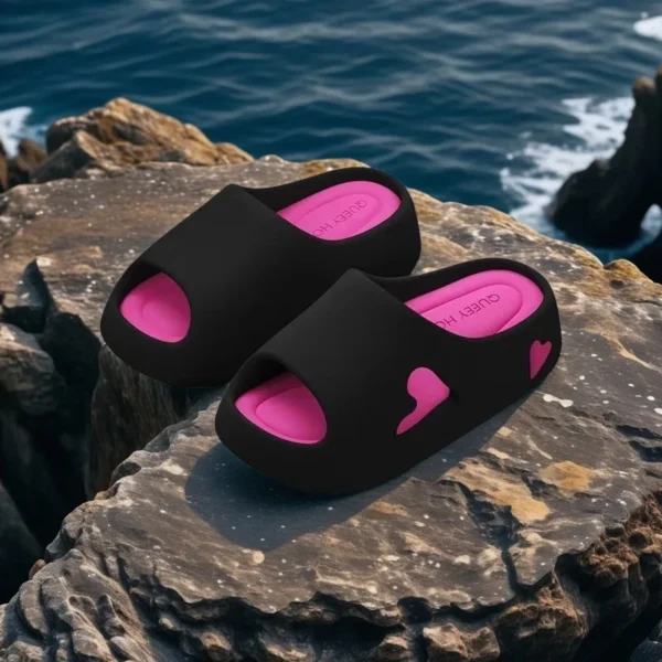 Hausschuhe Flip Flop Frauen Liebe Herz Plattform Wolke Outdoor Indoor Sommer Weiche Sandale Rutschen Damen Home Hotel Schuh Flache EVA 5