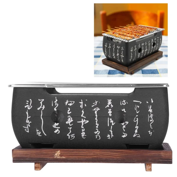 Japanischer Grill Grill Mini Haushalt Aluminium legierung Holzkohle Grill ofen Ofen Zubehör 5