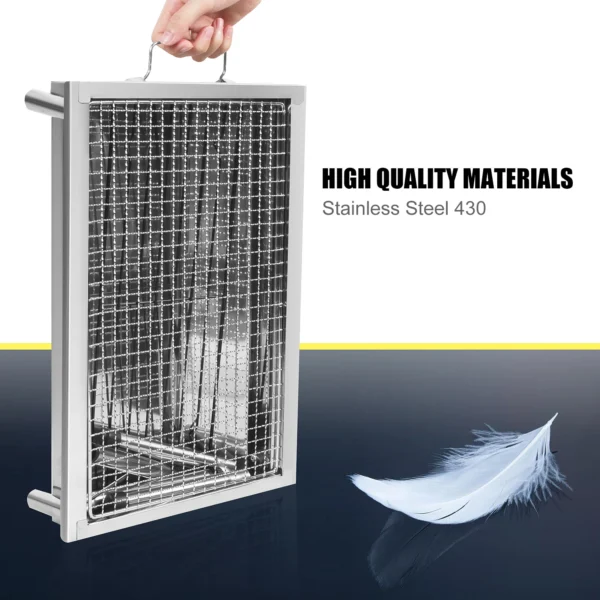 Picknickgrill Edelstahl Holzkohlegrill Kleiner Grill Portable Campinggrill Abnehmbare BBQ Grills für Outdoor Garten Party usw. ( 5