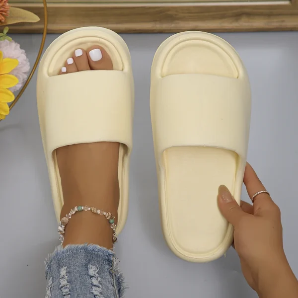 Lucyever 2024, weiche Sohle, Eva-Hausschuhe für Damen, leichte, rutschfeste Hausschuhe für Damen, Sommer, dicke Plattform, Strand-Flip-Flops 2