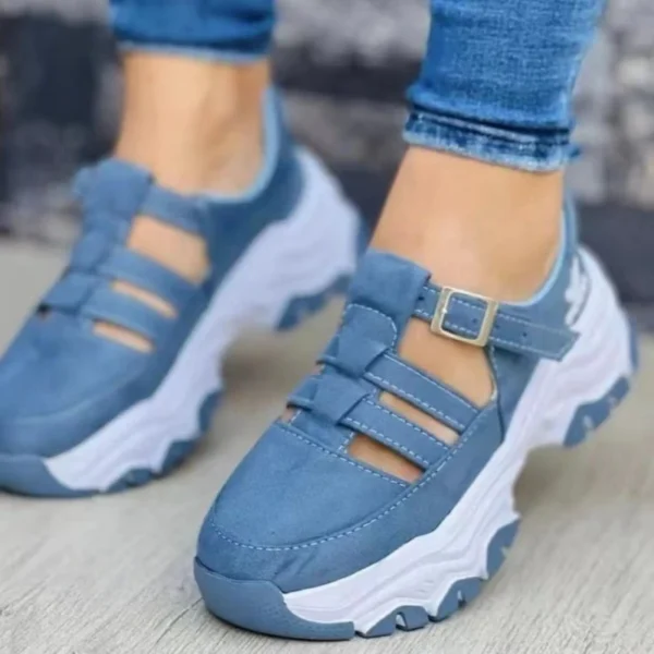 Neue Schuhe mit dicken sohlen Bequeme Frauen Sandalen Mode frauen Schuhe Vielseitig Hohl Casual Sandalen Sommer Zapatos Para Mujeres 2
