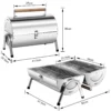 Holzkohle-Grill, faltbar, Edelstahl, Grill, Tischgrill, Picknick, tragbar 6