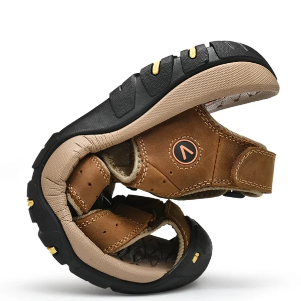 Sommer Männer Sandalen Aus Echtem Leder Herren Casual Schuhe Outdoor Männer Leder Sandalen für Männer Strand Schuhe Römische Schuhe Plus Größe 38-48 4