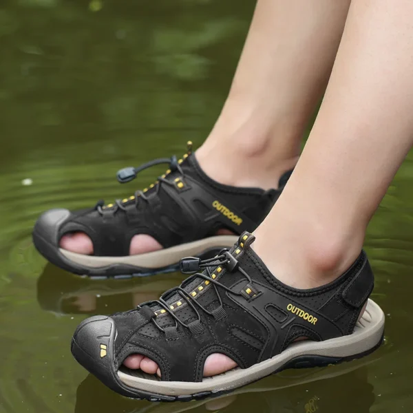 Heißer Verkauf Sommer männer Sandalen Im Freien Nicht-slip männer Strand Sandalen Handarbeit Aus Echtem Leder männer Schuhe mode Männer Turnschuhe 5