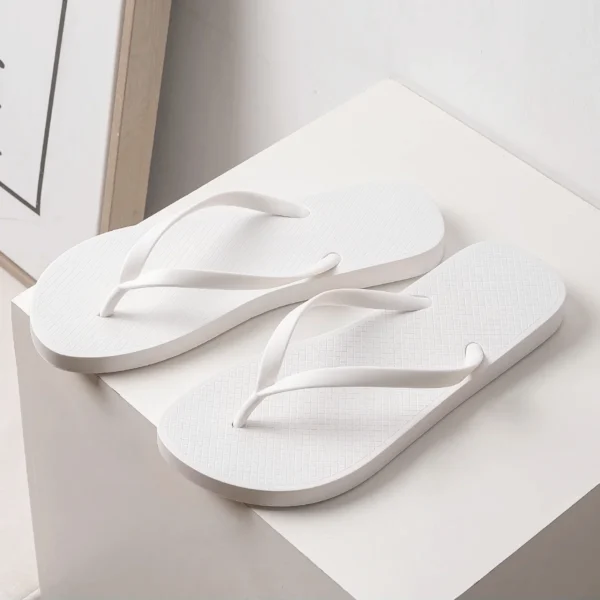 PVC-Flip-Flops für Damen, Sommer, runder Kopf, Strand-Flip-Flops, rutschfest, bequem, weich, für drinnen und draußen 3