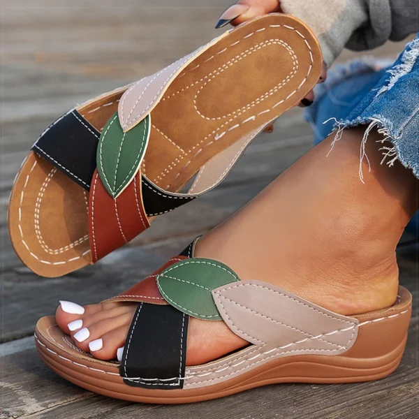 Frauen Sandalen Bequeme Keile Heels Sandalen Sommer 2025, Schuhe Frau Mit Hohen Absätzen Hausschuhe Frauen Sommer Schuhe Chaussures Femme 2