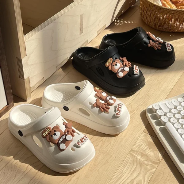 Casual Plattform Hausschuhe Frauen Wohnungen Niedlichen Cartoon Designer Schuhe Mädchen Mode Elegante Sommer Sandalen Damen Elegante Schuhe 3