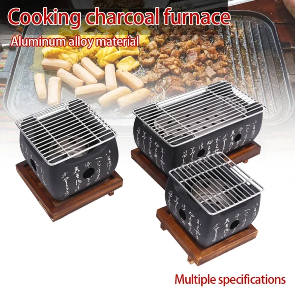 Tragbarer Grill Grill koreanische japanische Lebensmittel Kohlenstoff ofen Grill ofen Holzkohle Kochofen Haushalt im Freien wieder verwendbare Grill box