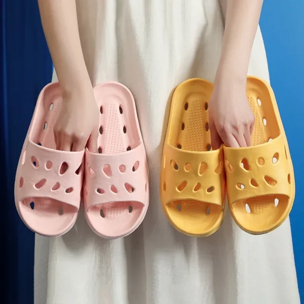 SALE Badezimmer-Hausschuhe, schnell trocknend, für die Dusche, ausgehöhlt, wasserdicht, für den Innenbereich, Sommersohle, Eva-Schuhe, rutschfeste Flip-Flops für Männer und Frauen 4