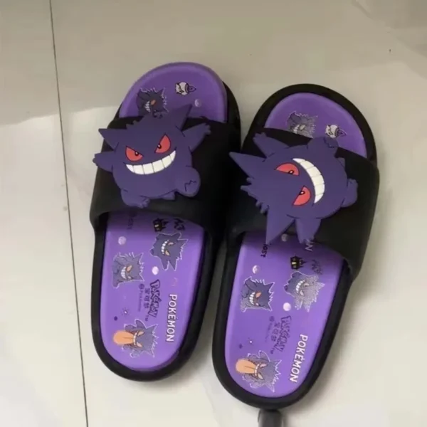 Anime Gengar Erwachsene/Kinder Hausschuhe Cartoon Kawaii Netter Mann Frau Sommer Outdoor Sandalen Casual Atmungsaktive EVA Schuhe Geschenk 3