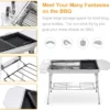 Holzkohlegrills Edelstahl Grill BBQ Werkzeuge Sets Kochutensilien Kit für Picknick Camping Party 4