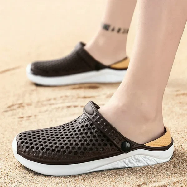 Unisex mode strand sandalen herren anti rutsch dicke sohle hausschuhe leichte sommer flip flops gartens chuhe mann frauen 4