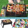 Neuer tragbarer Grill Grill Holzkohle grill Mini-Grill Edelstahl-Werkzeugs atz Kochen im Freien Camping Picknick Strand Camping Grill 2