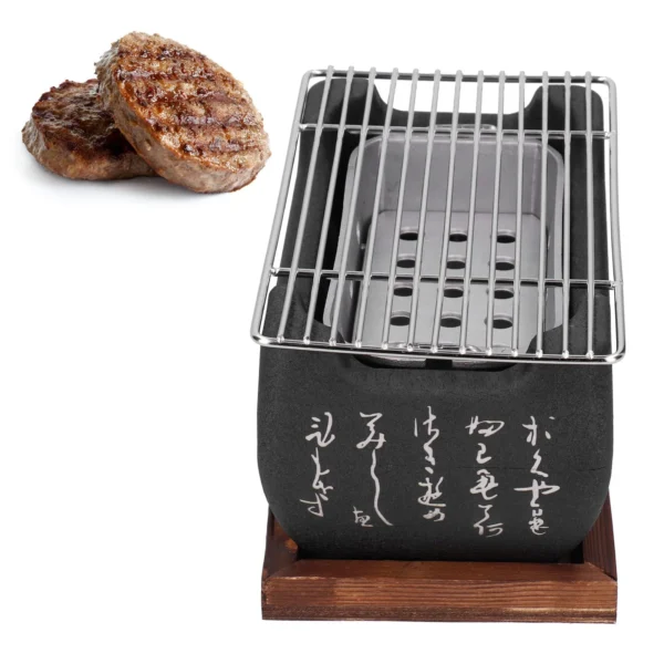Japanischer Grill Grill Mini Haushalt Aluminium legierung Holzkohle Grill ofen Ofen Zubehör 3
