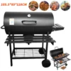BBQ Grill Outdoor Holzkohlegrill mit Thermometer Grillofen mit Rädern Camping Picknick Grillwerkzeug